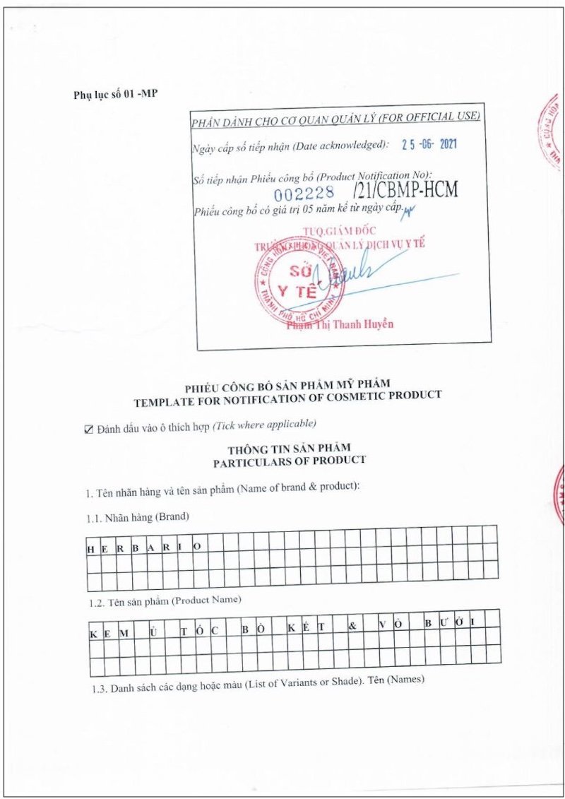 kem u toc vo buoi bo ket herbario