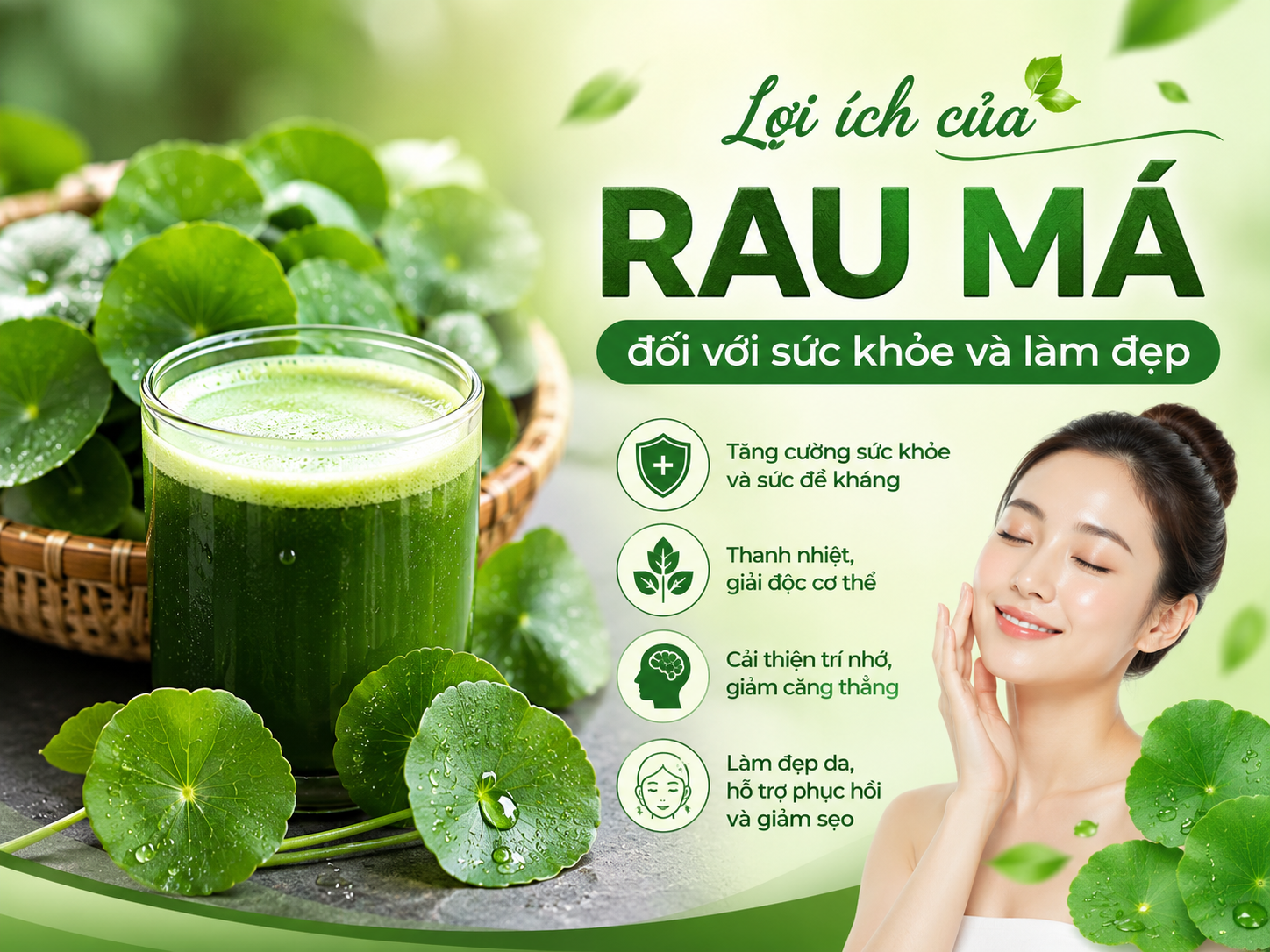 Lợi ích của rau má đối với sức khỏe và làm đẹp mà bạn không nên bỏ qua
